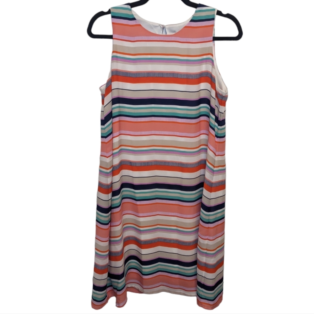Roz & Ali Striped Sleeveless Summer Dress Size 8 🌈💃